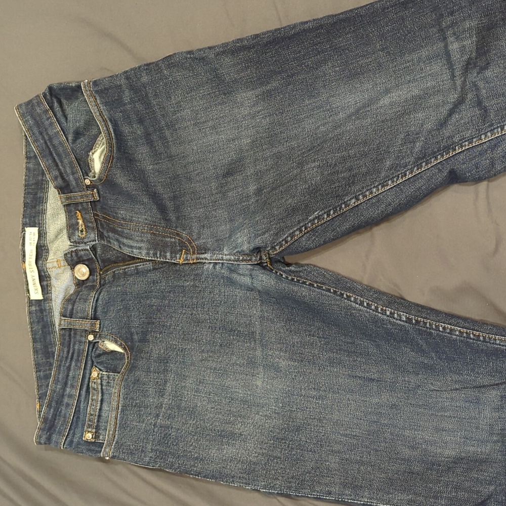 Dark blue denim jeans